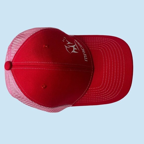 Mr Cool Hat Cap Adult Red Pink Adjustable‎ One Size Dad Trucker Mesh Mens - Picture 5 of 8